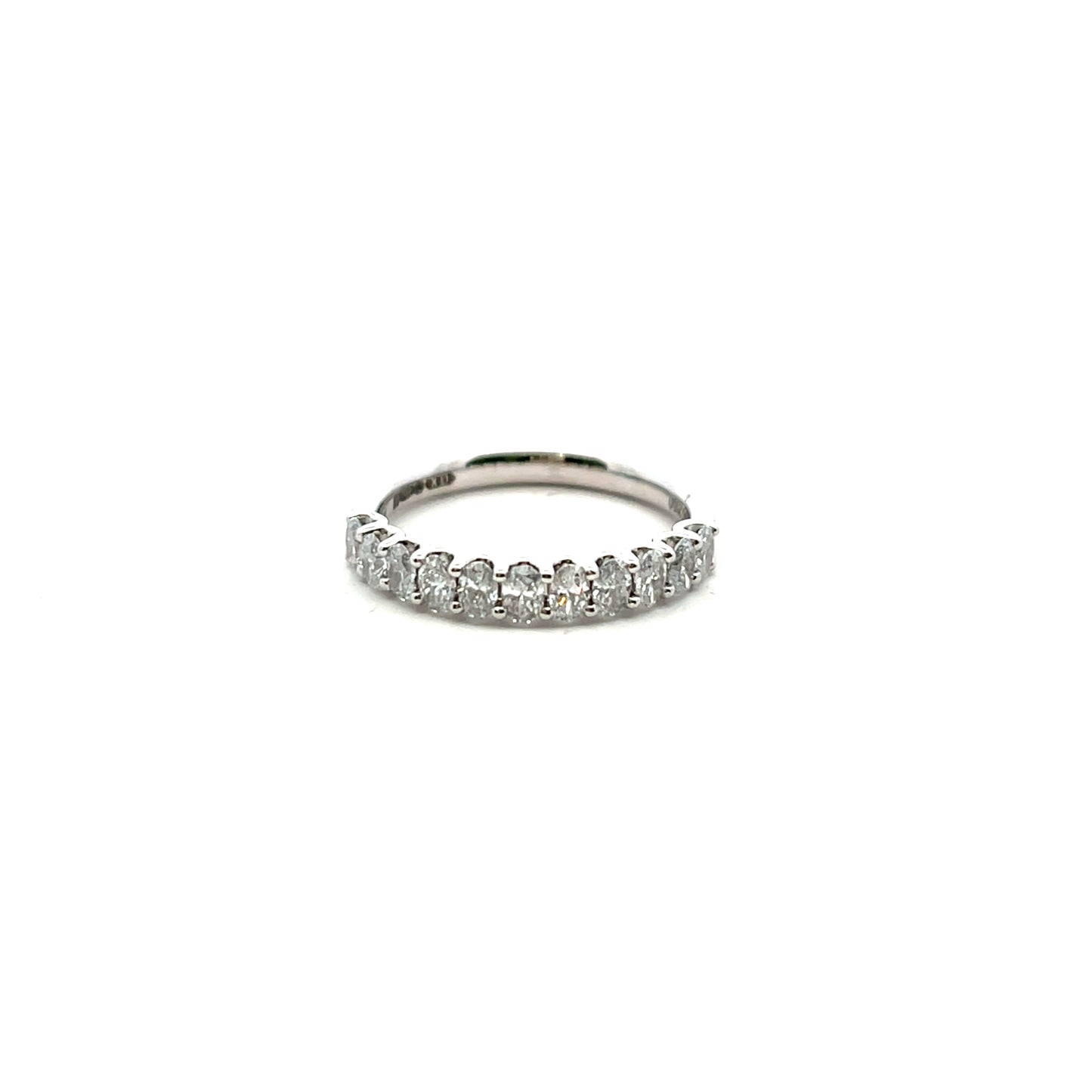 Platinum 11 Oval Laboratory Grown Diamond Ring Size M
