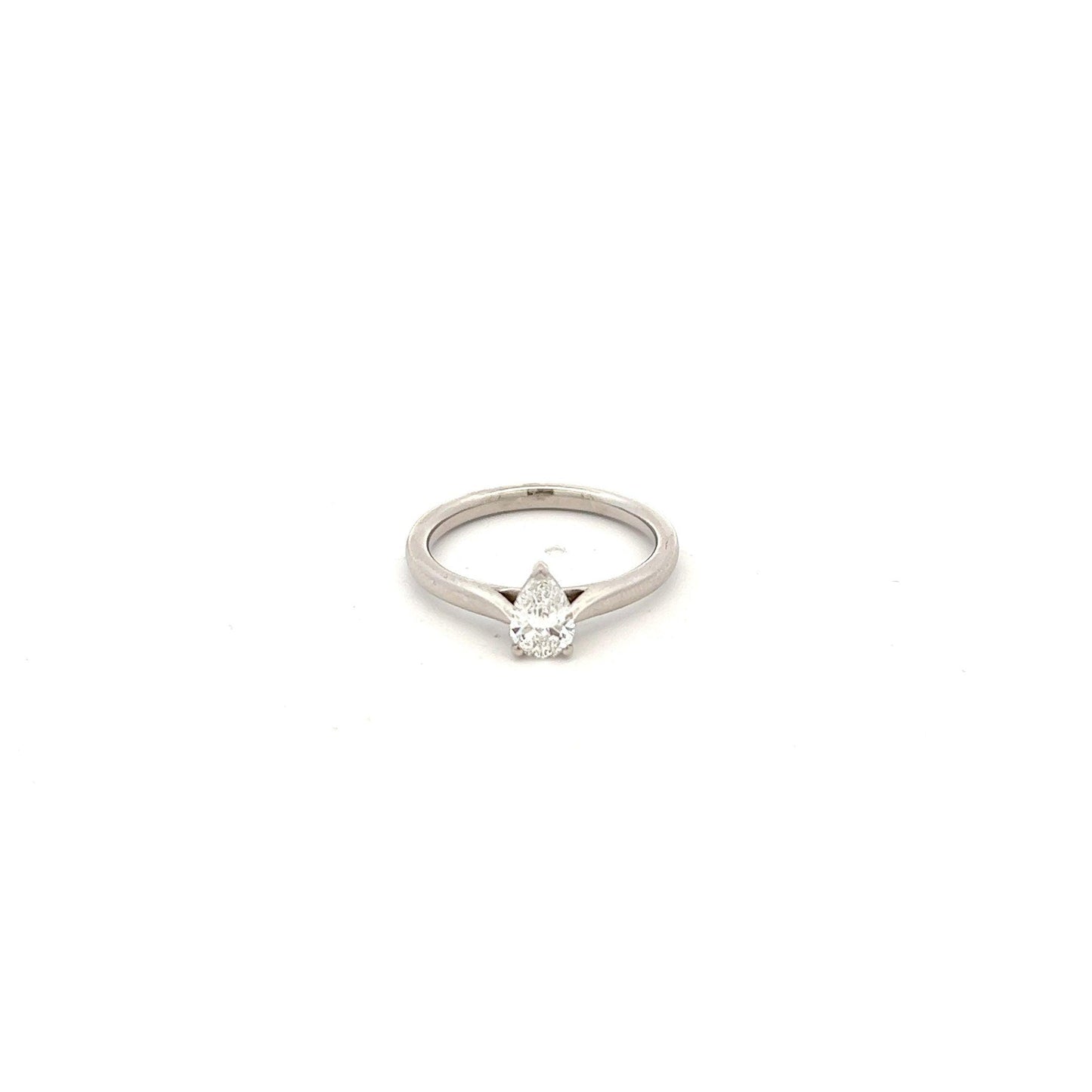 Platinum 0.50ct Pear Cut Diamond Ring