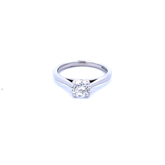Platinum 1.00ct Brilliant Cut Diamond Ring