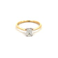 18ct Yellow Gold 0.51ct Radiant Cut Diamond Ring Size M