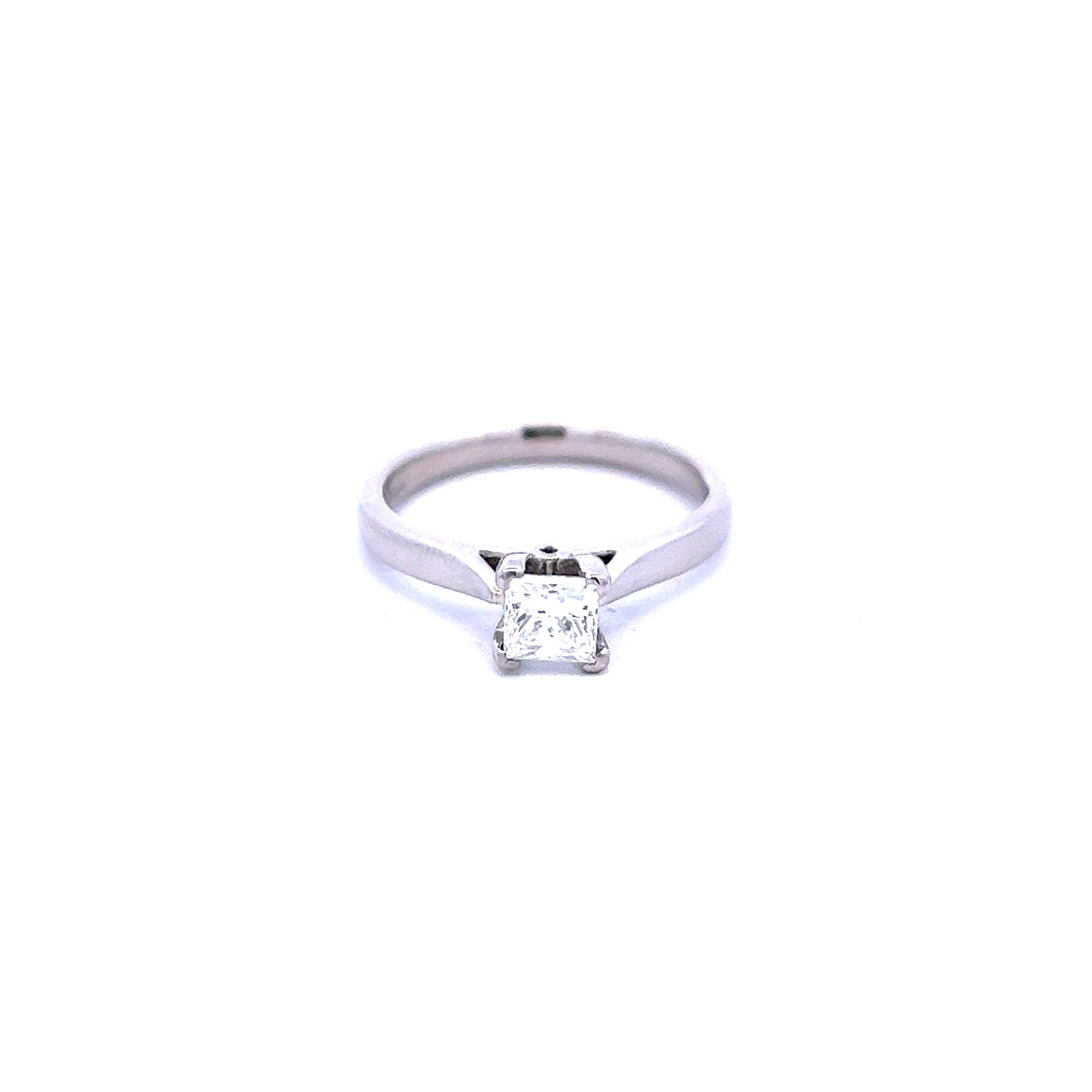 0.52ct Princess Cut Solitaire Diamond Platinum Ring