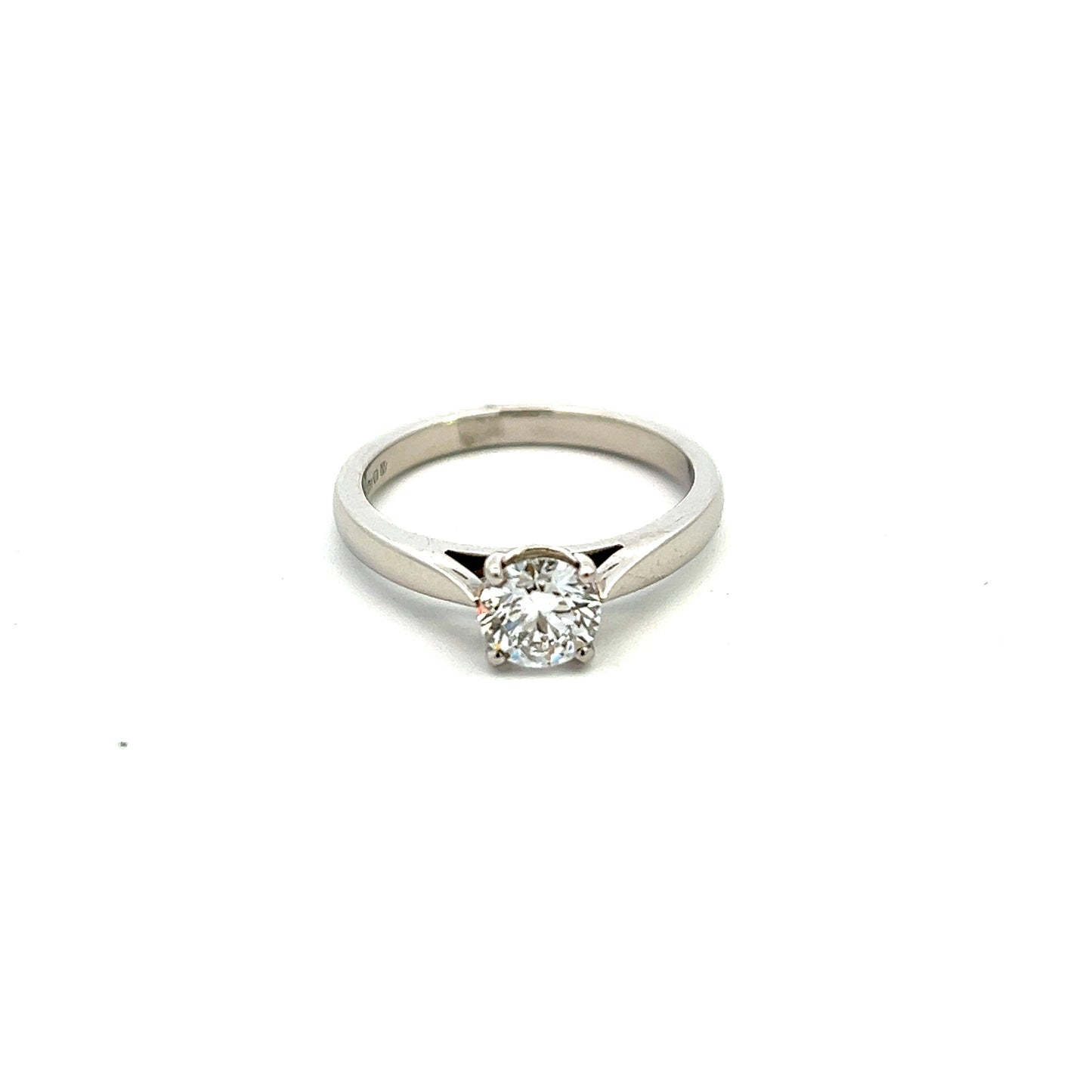 Platinum 0.71ct Laboratory Grown Brilliant Cut Diamond Ring Size M