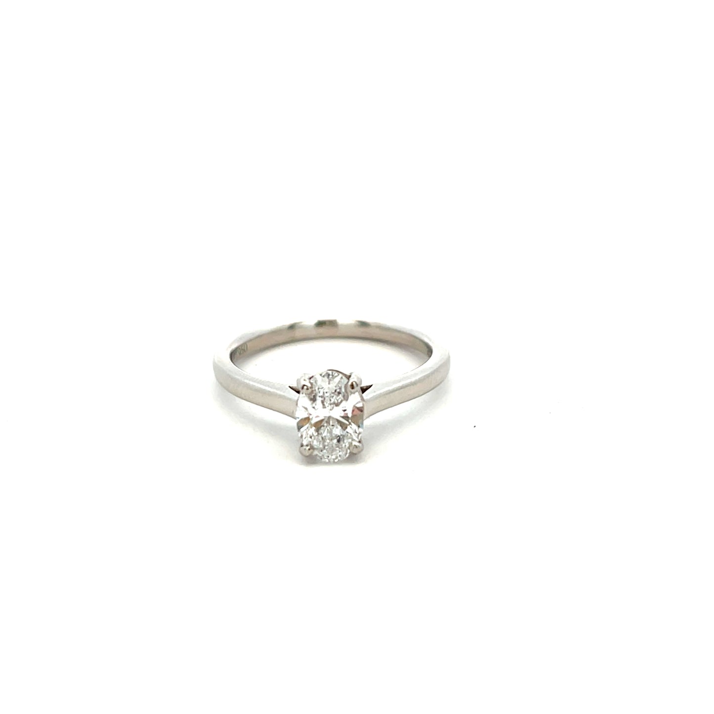 Platinum Laboratory Grown Diamond 0.75ct Oval Cut Ring Size M