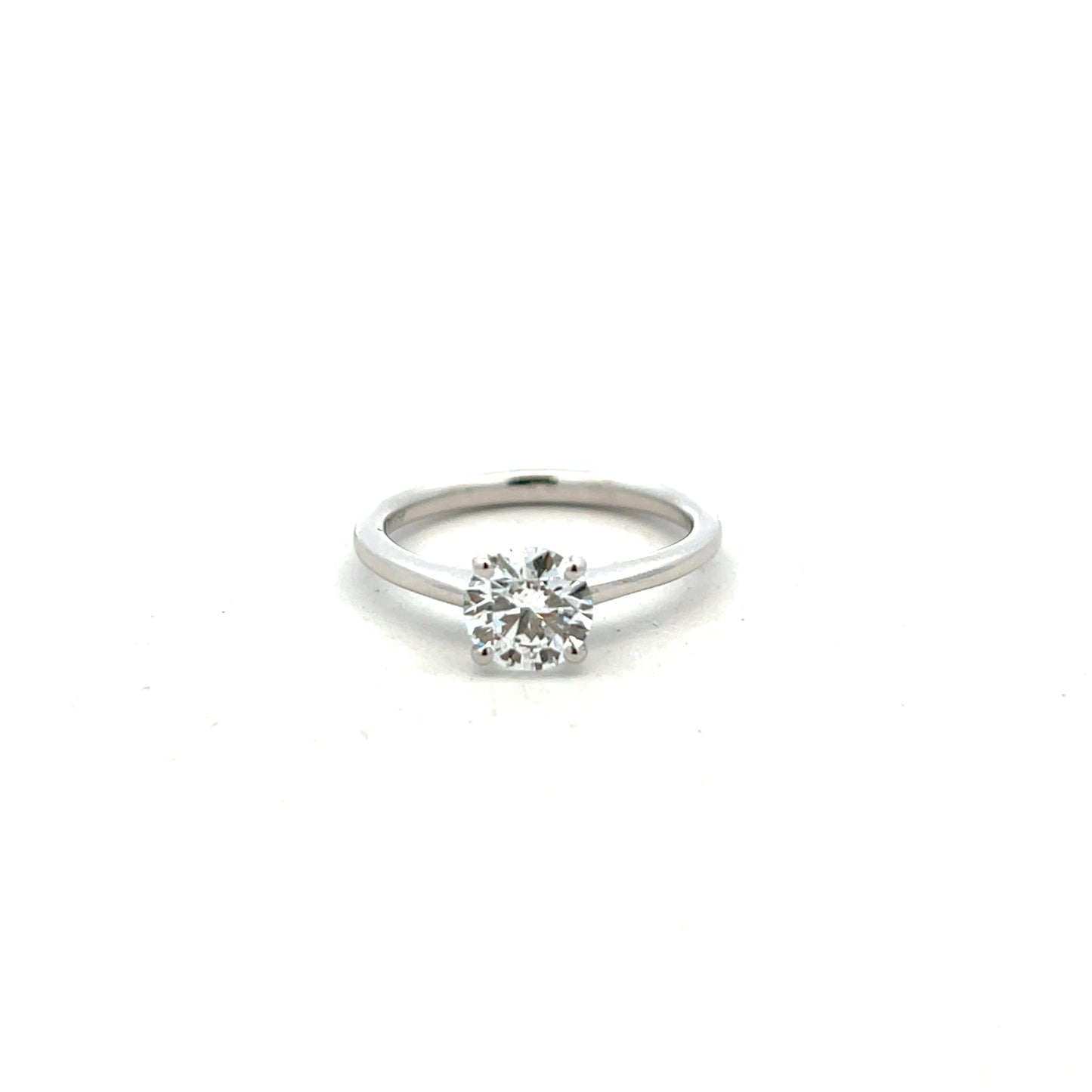 Platinum Laboratory Grown Diamond 1.04ct Brilliant Cut Ring Size M