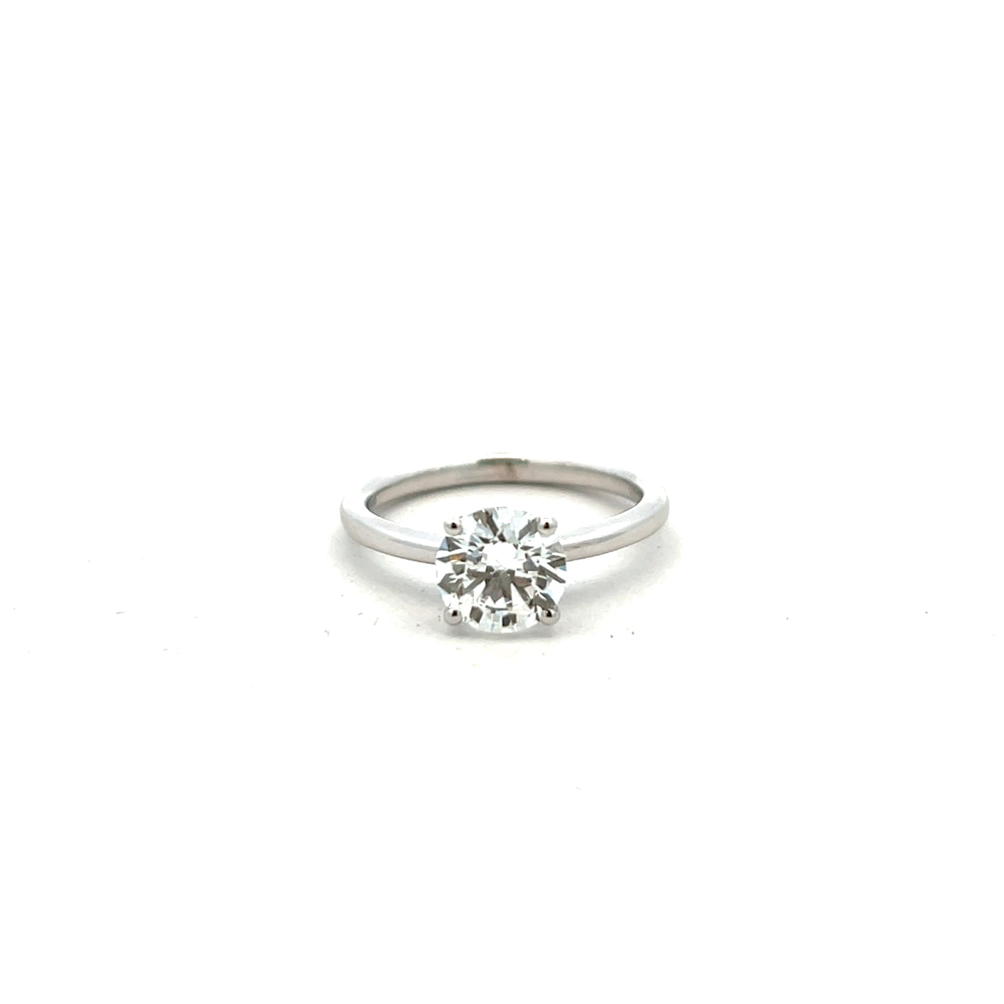 Platinum Laboratory Grown Diamond 1.50ct Brilliant Cut Ring Size M
