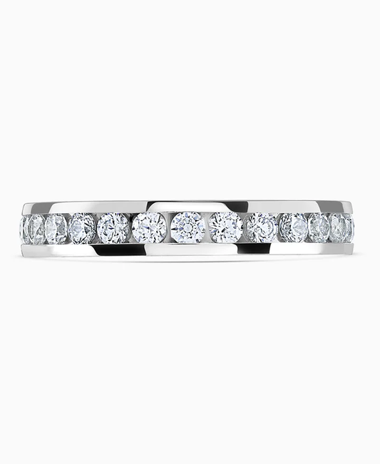 18ct White Gold Brilliant Cut Diamond Ring Size M