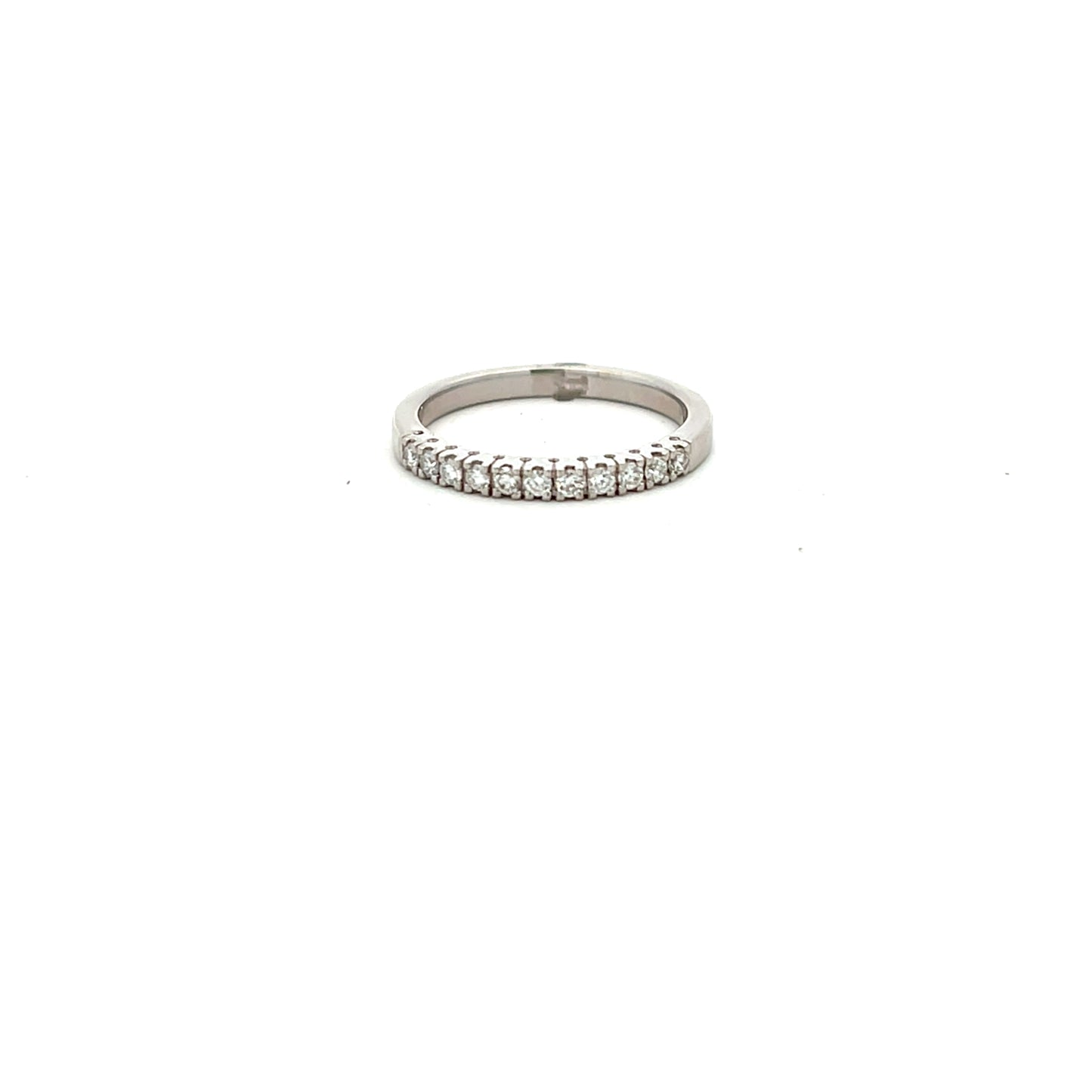 Platinum 0.26ct Brilliant Cut Diamond Half Eternity Ring Size P
