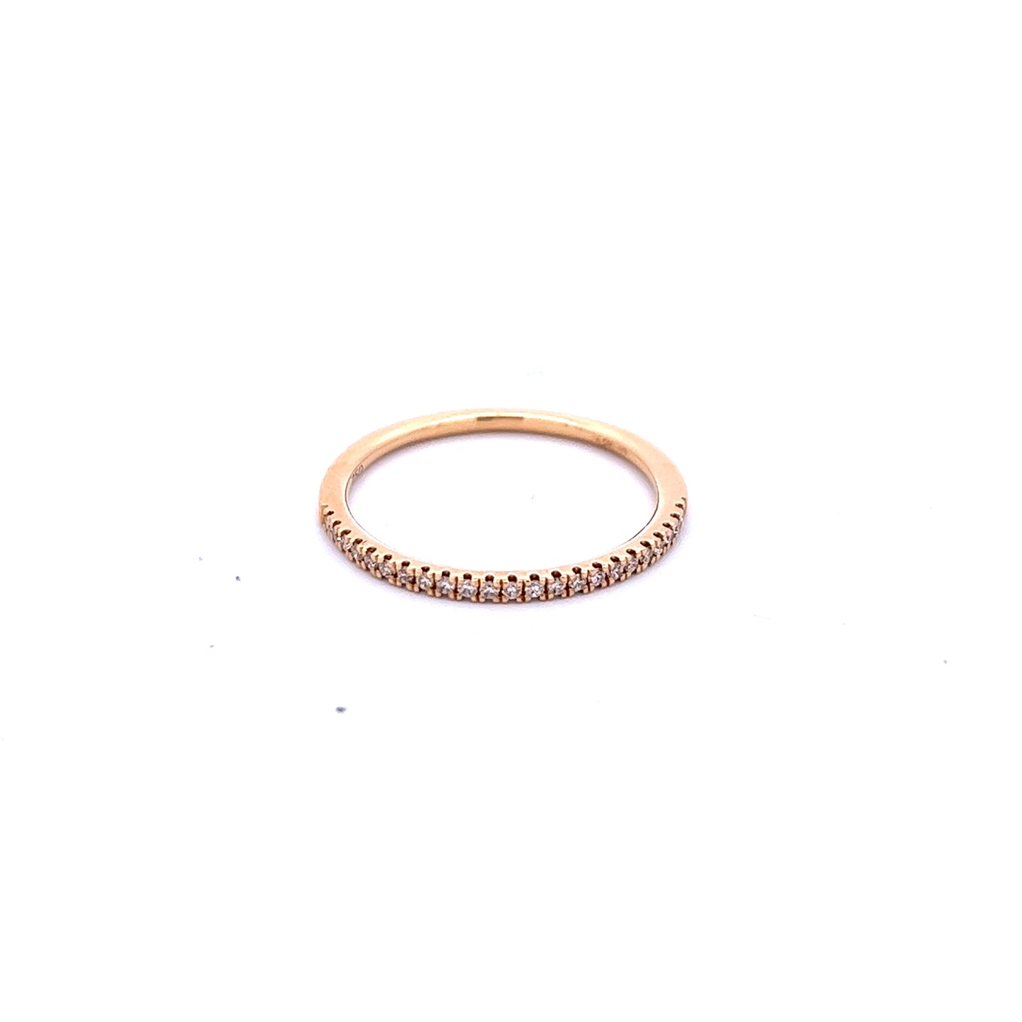 18ct Yellow Gold 1.5mm Half Eternity Diamond Ring