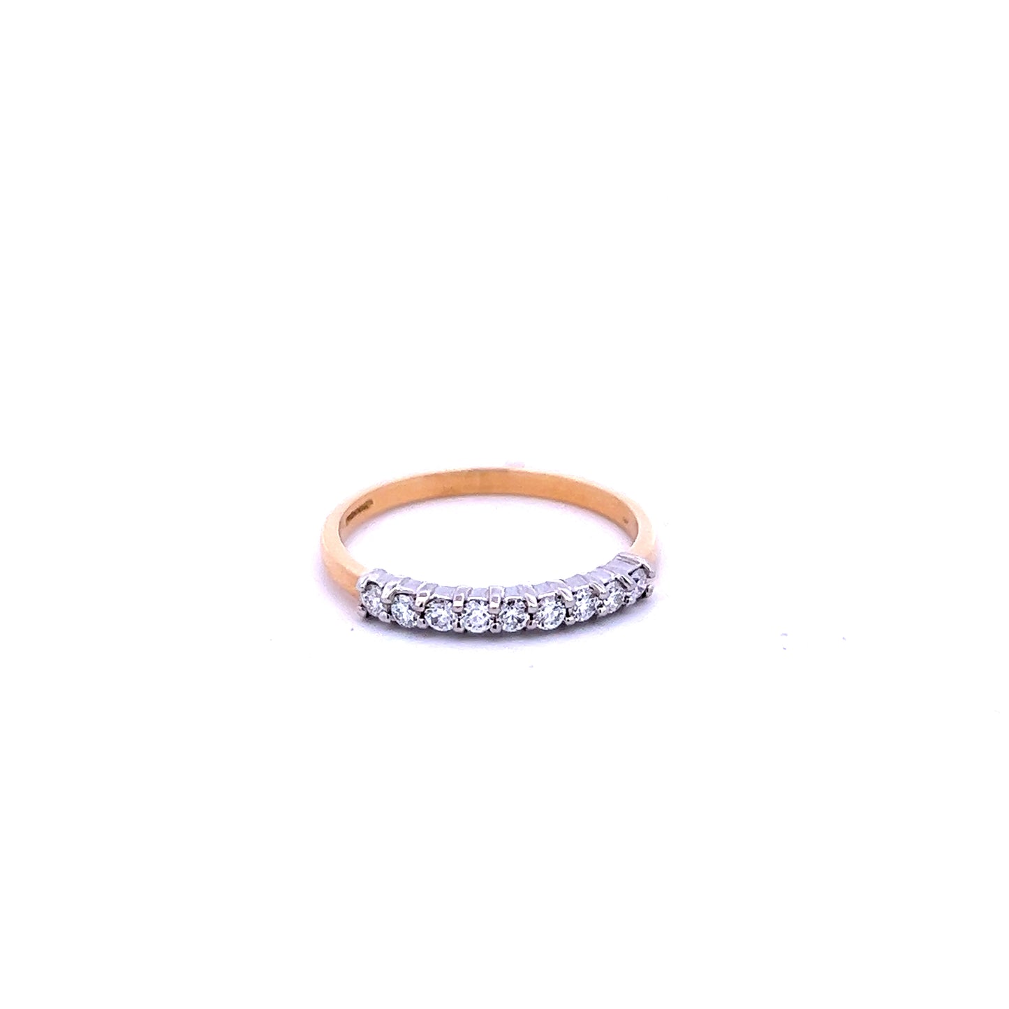 18ct Yellow Gold 0.26ct Nine Brilliant Cut Diamond Ring