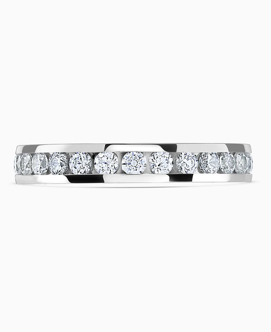 18ct White Gold 0.27ct Channel Set Diamond Ring