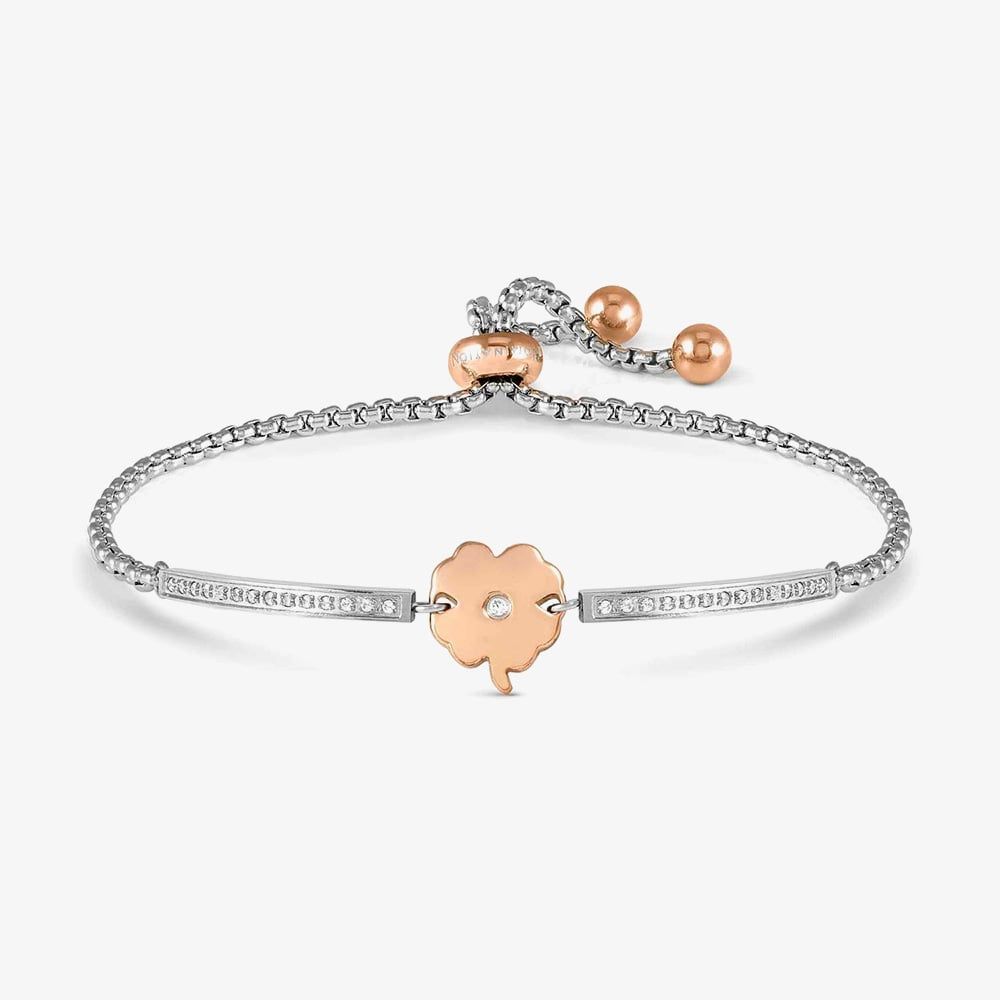 Nomination Milleluci Rose Gold Plated Four Leaf Clover Bracelet 028017/006