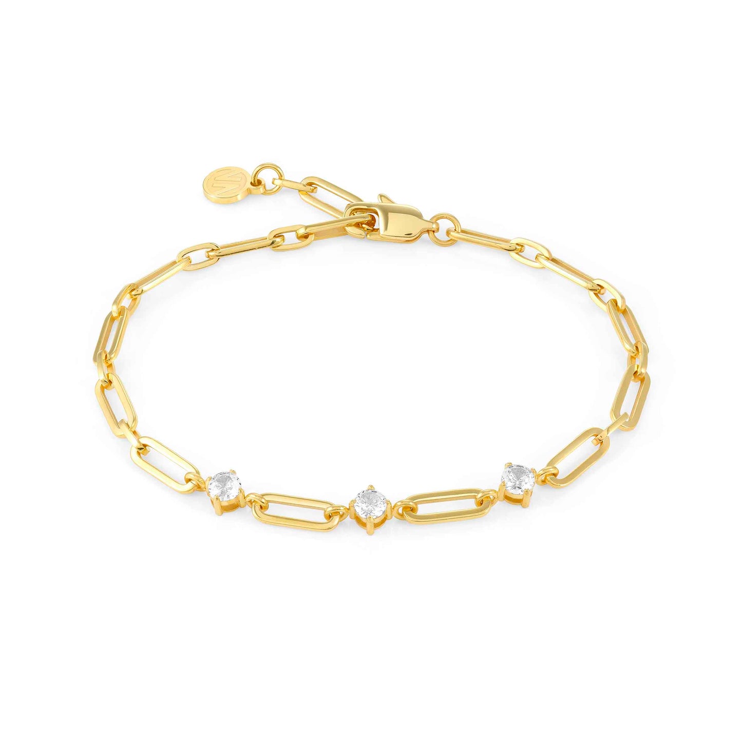 Nomination Chains of Style Yellow Gold Plated and Cubic Zirconia Bracelet 029400/012