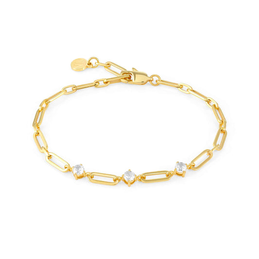 Nomination Chains of Style Yellow Gold Plated and Cubic Zirconia Bracelet 029400/012