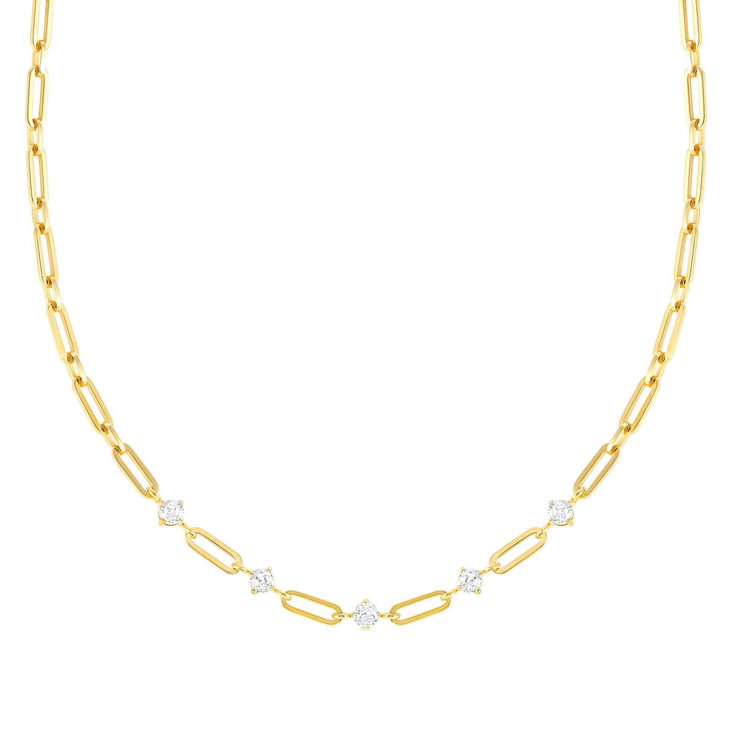 Nomination Chains of Style Yellow Gold Plated and Cubic Zirconia Necklace 029401/012