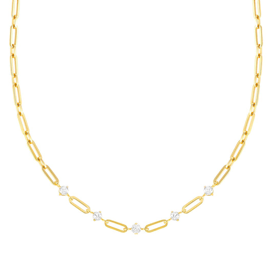 Nomination Chains of Style Yellow Gold Plated and Cubic Zirconia Necklace 029401/012