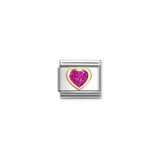 Nomination Composable Classic Fuchsia Glitter Heart 030220/09
