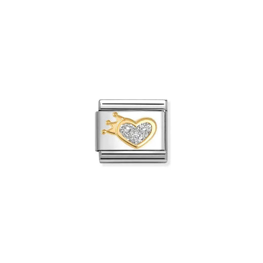 Nomination Gold Glitter Heart Crown 030220/24