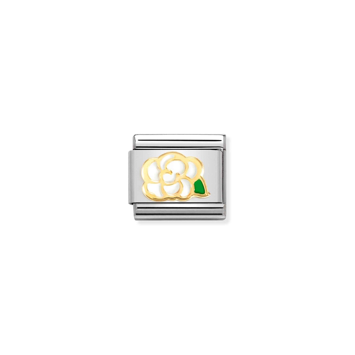Nomination Composable White Enamel Camellia Charm 030272/79