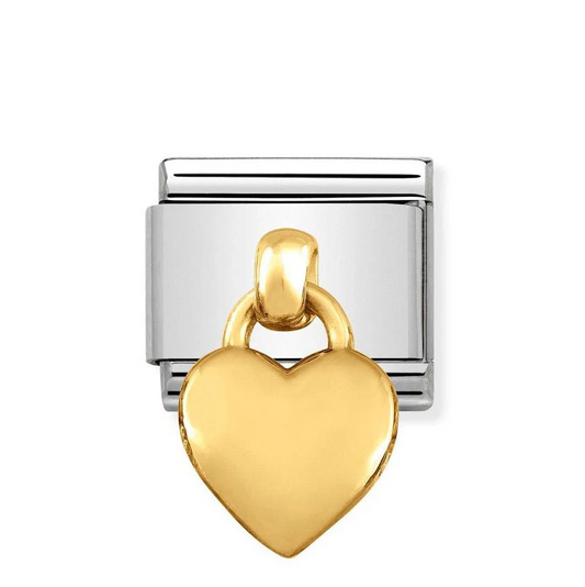 Nomination Charm Steel & 18K Heart Charm 031800/01
