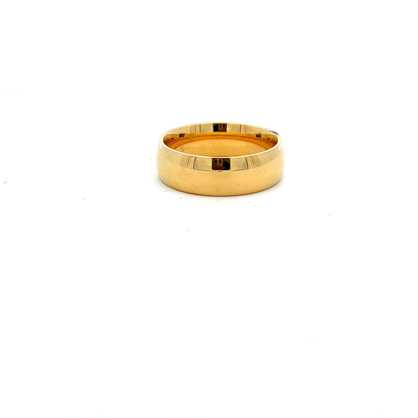 18ct Yellow Gold Luxury 7mm Ring Size U