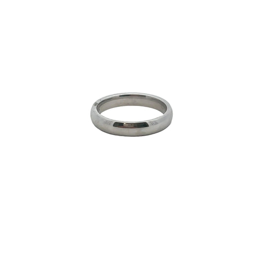 18ct White Gold 4mm Luxury Ring Size S