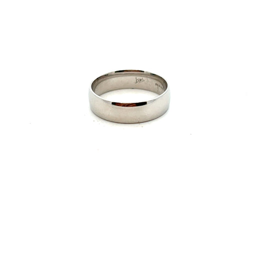 Platinum 6mm Light Court Ring Size V