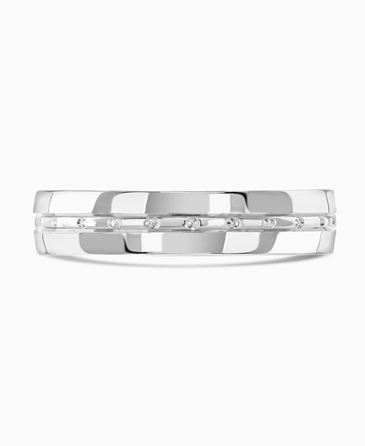 Palladium Star Centre Ring Size O