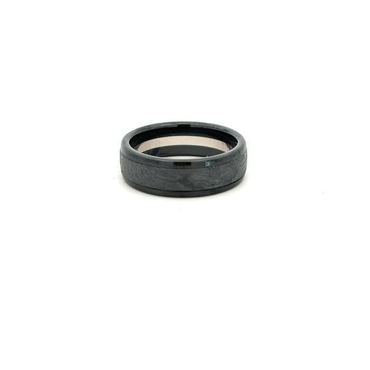 Geti Zirconium and Platinum Tattoo Design Centre Ring Size T