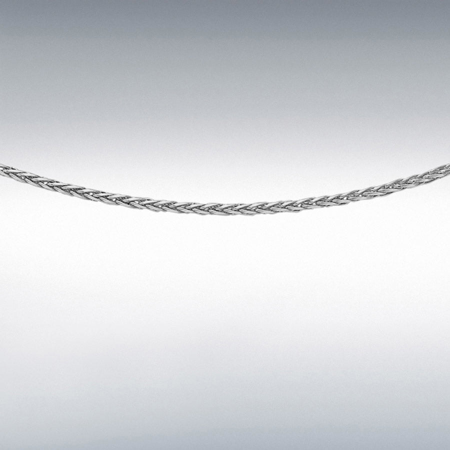9ct White Gold Spiga Chain 18"