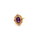 9ct Yellow Gold Amethyst And Pink Tourmaline Decorative Ring Size N