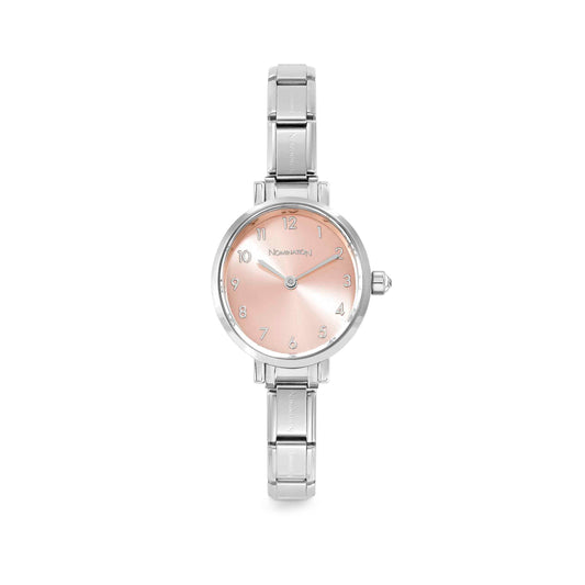 Nomination Time Composable Paris Oval Pink Dial Watch 076038/014