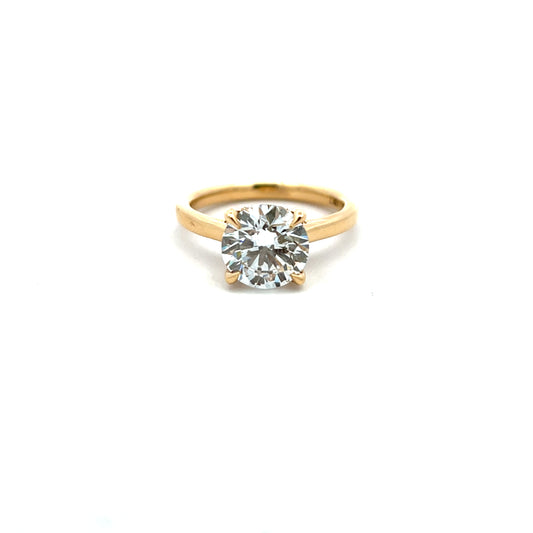 18ct Yellow Gold Laboratory Grown Diamond Brilliant Cut Hidden Halo Ring Size M