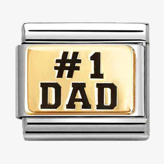 Nomination Classic Gold Number 1 Dad Charm 030166/39