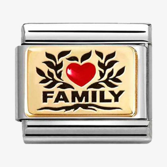 Nomination Classic Gold Family Red Heart 030289/07