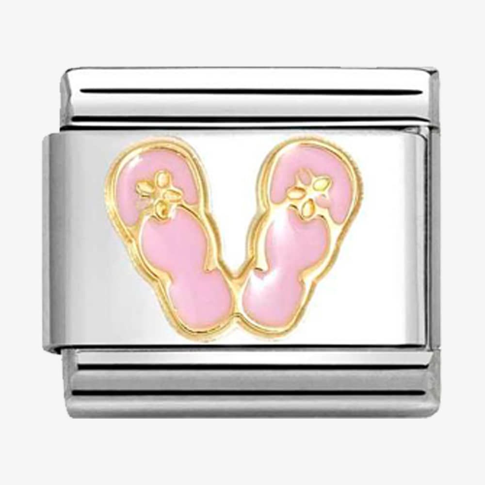 Nomination Classic Gold Pink Flip Flops 030272/89