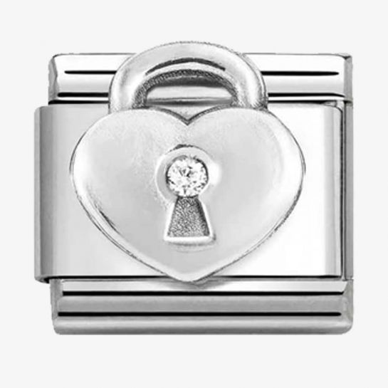 Nomination Classic Cubic Zirconia Heart Padlock 330311/19