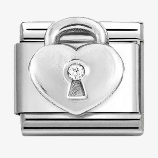 Nomination Classic Cubic Zirconia Heart Padlock 330311/19