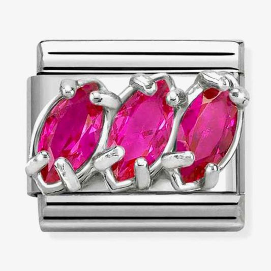 Nomination Nomination Composable Classic Fuchsia Cubic Zirconia Trilogy 330329/22