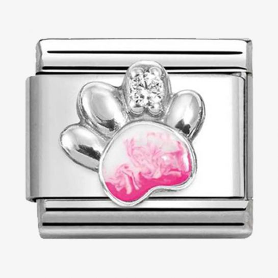 Nomination Classic Pink Paw Print & Cubic Zirconia 330321/13