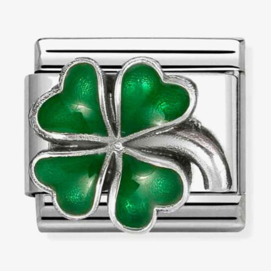 Nomination Composable Classic Green Enamel Four-Leaf Clover Charm 330204/42
