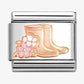 Nomination Classic Rose Gold Wellies Boots With Flowers 430202/20