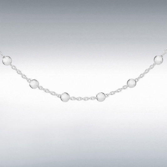 Sterling Silver 22" Mini Ball Necklace