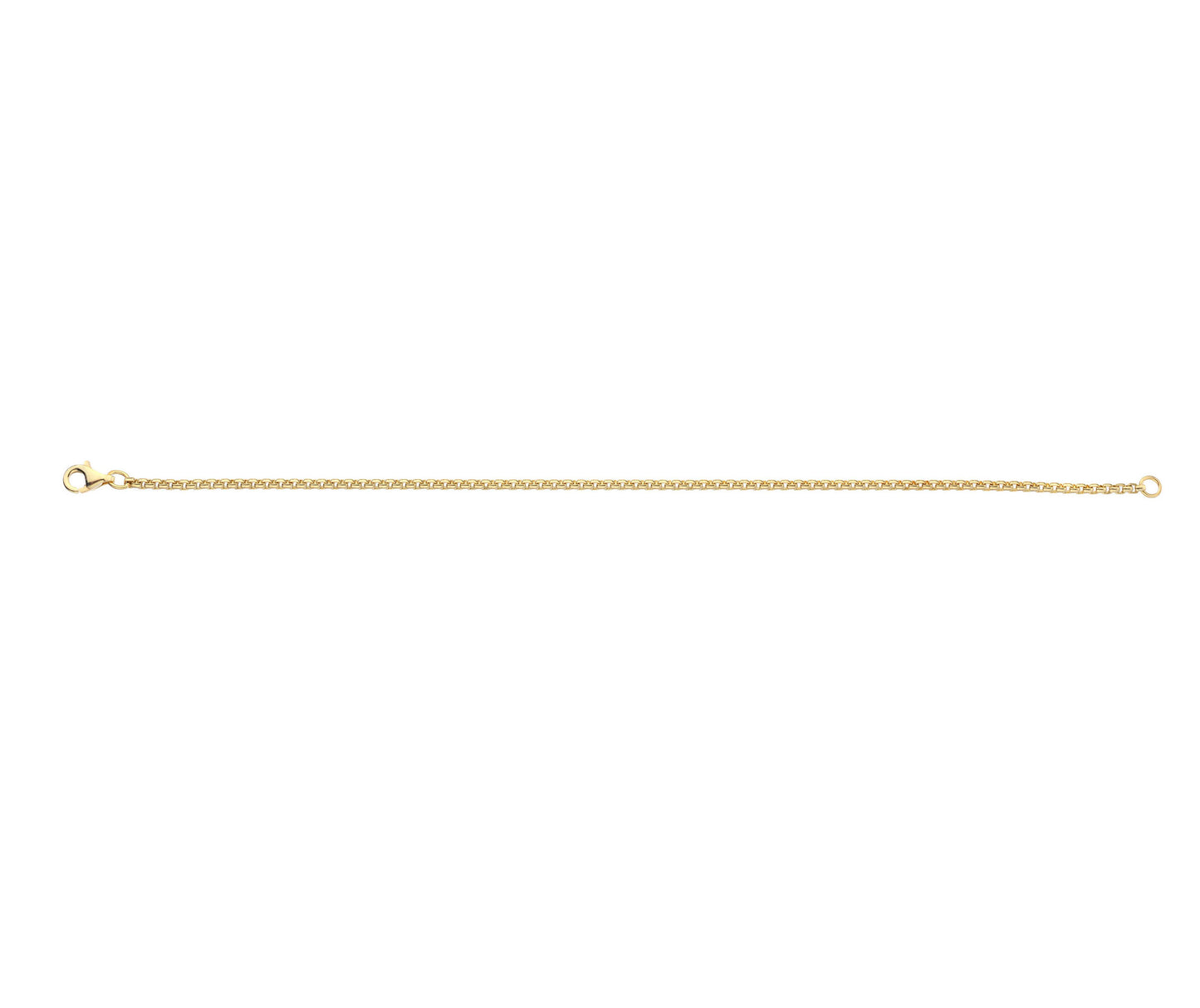 9ct Yellow Gold Box Belcher Chain 16"