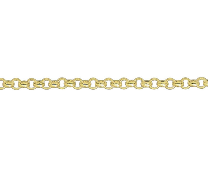9ct Yellow Gold Round Solid Belcher Chain 16"