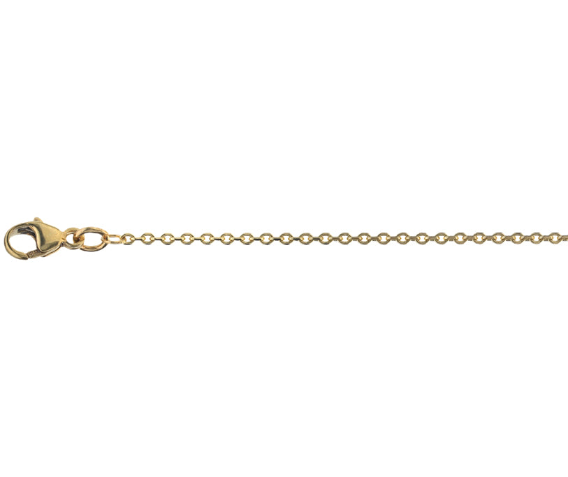 9ct Yellow Gold Close Filed Trace Chain 18"