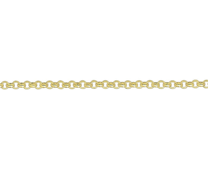 9ct Yellow Gold Round Baby Belcher Chain 18"