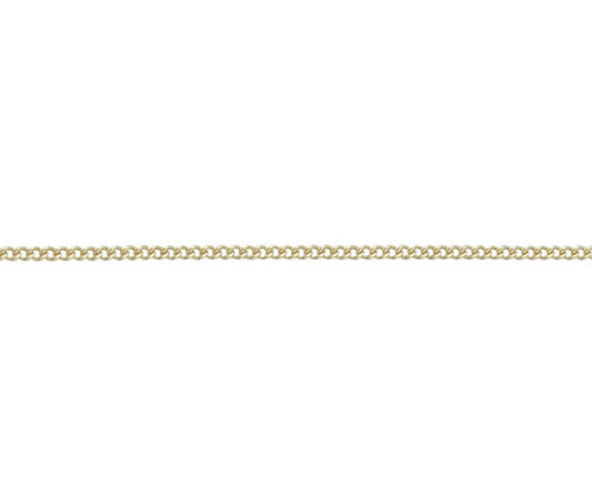 9ct Yellow Gold 16-18" Adjustable Solid Curb Chain