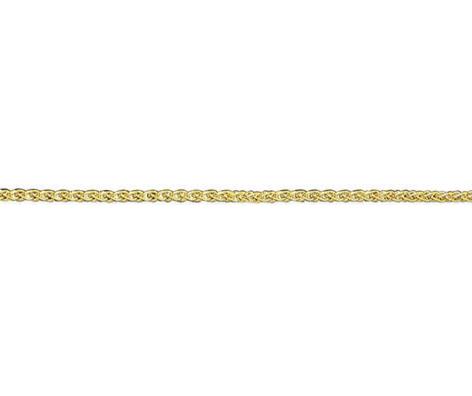 9ct Yellow Gold Round Wire Spiga Chain 20"