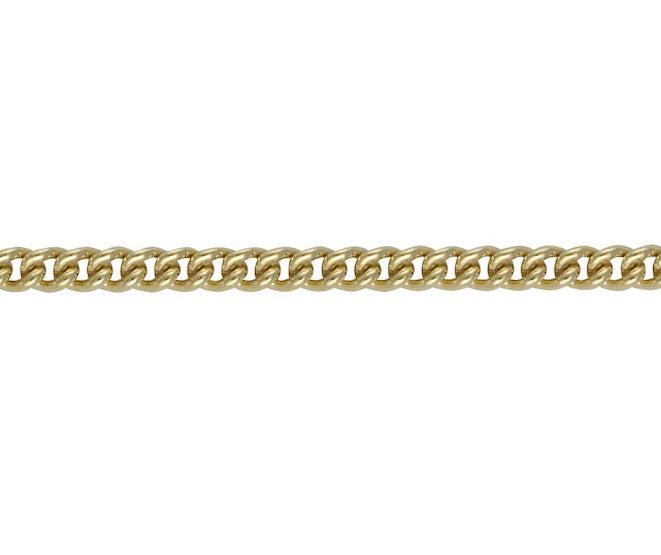 9ct Yellow Gold Solid Round Curb Chain 20"
