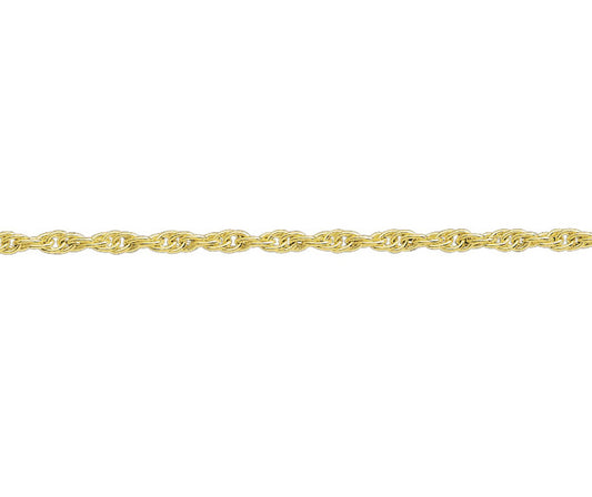 9ct Yellow Gold Twisted Prince of Wales Chain 22"